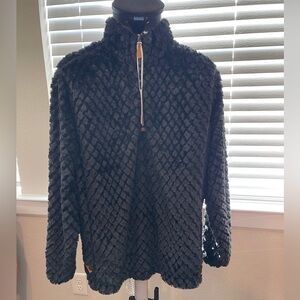 Simply Southern  Simply Fuzzy Black Pullover Large NWT Never Worn